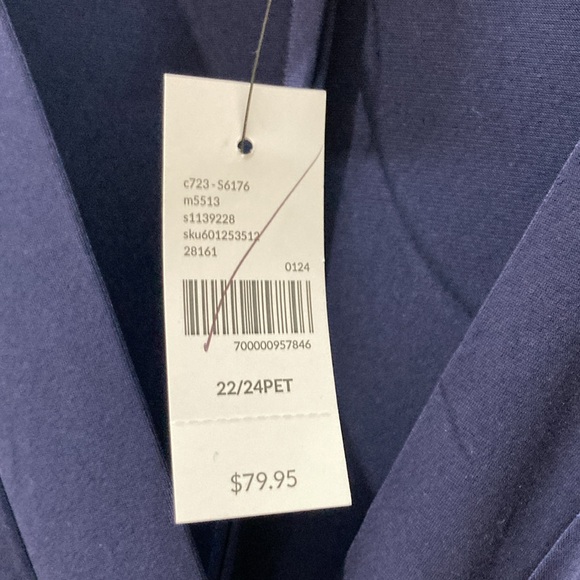 NWT Lane Bryant Long Sleeve‎ Blue Belted Dress Plus Size 22/24 Petite - Picture 2 of 6